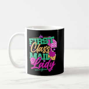 Mug Femme Postal Worker Première Classe Mail Lady Funn