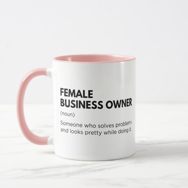 Mug Femme Propriétaire d'entreprise Funny Entrepreneur (Gauche)