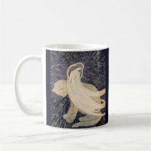 Mug femme rêveuse et chat