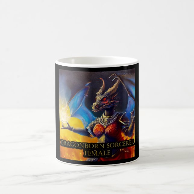 Mug Femme sorcière à nageoires dragonales (Centre)