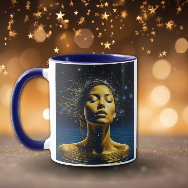 Mug Femme spirituelle dans l'eau sous les étoiles (Créateur téléchargé)