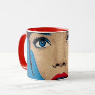 Mug Femme surprise dans l'art pop