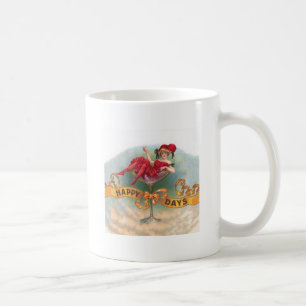 Mug Femme victorienne Champagne Rouge Happy