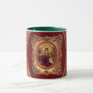 Mug Femme victorienne dans cadre victorien élégant
