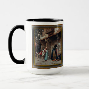 Mug Femmes Arabes Devant Une Porte