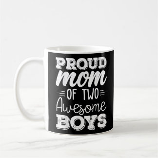 Mug Femmes Deux mères de 2 garçons Fête des mères 65