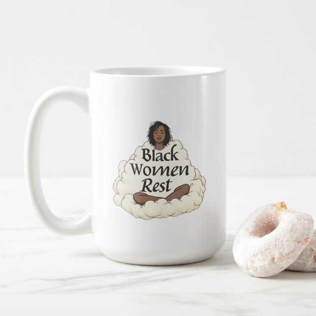 Mug Femmes Noires au Repos (Avec donut)