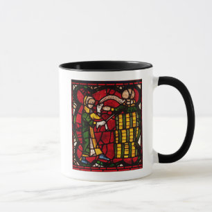Mug Fenêtre dépeignant un vendeur de baril, c.1300