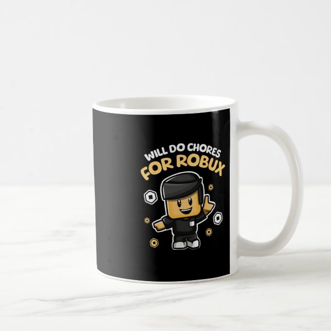 Mug Fera des tâches ménagères pour Robux - Conception  (Droite)