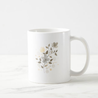 Mug Ferme à l'aquarelle Vert sauge et beige moderne