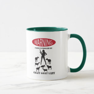 Mug Ferme d'avertissement FUNNY patrouillée par Crazy 