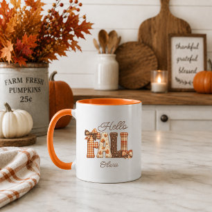 Mug Ferme de campagne Bonjour l'automne personnalisé