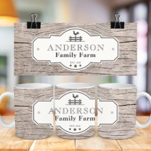 Mug Ferme de la famille des Étiquettes Vintages rustiq