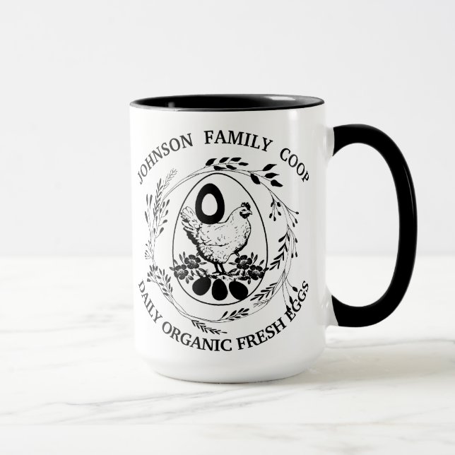 Mug Ferme familiale rustique Agritourisme OEufs frais  (Droite)