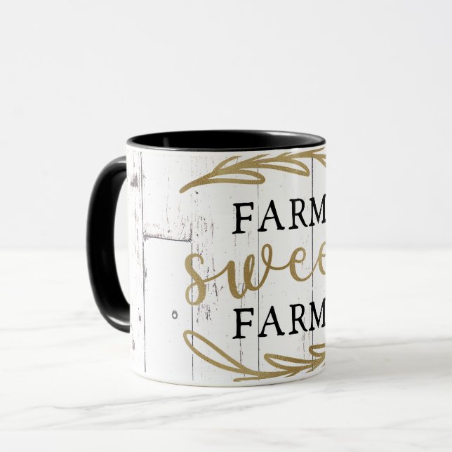 Mug Ferme Sweet Farm White Wood Country Farmhouse (Devant gauche)