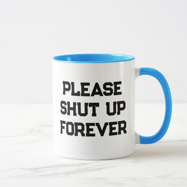 Mug Fermez-la pour toujours Funny Morning Caffeine (Droite)