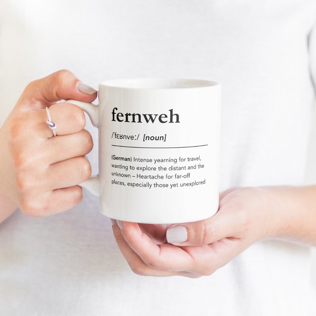 Mug Fernweh Mots Allemands Globetrotter Voyageur (Créateur téléchargé)