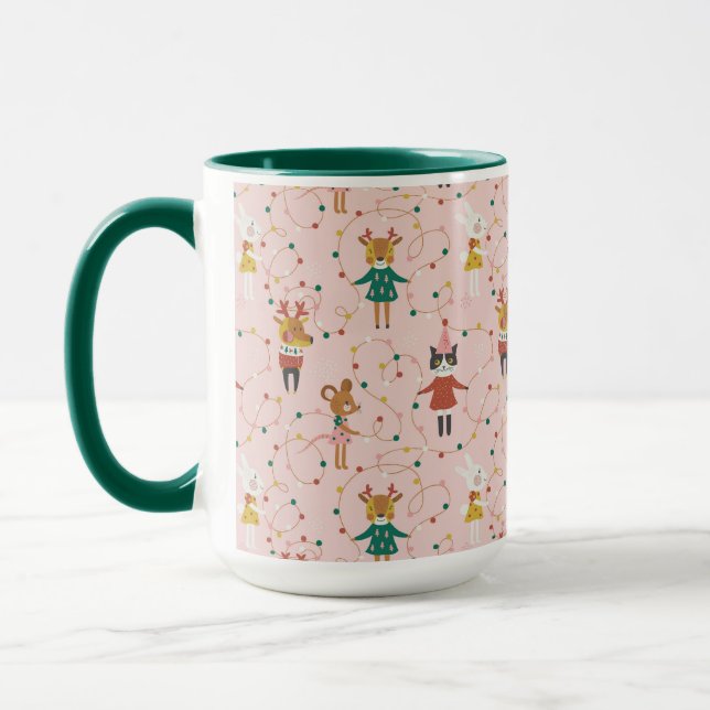Mug Festif Animal amis Motif de Noël (Gauche)