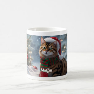 Mug Festif Bengale Chat Noël Personnalisé