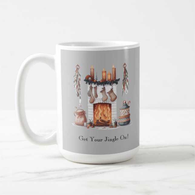 Mug Festif Festif Nom de la cheminée Noël (Gauche)
