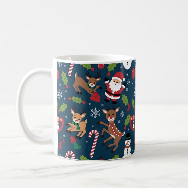 Mug Festif Snowflakes Design de Noël (Gauche)