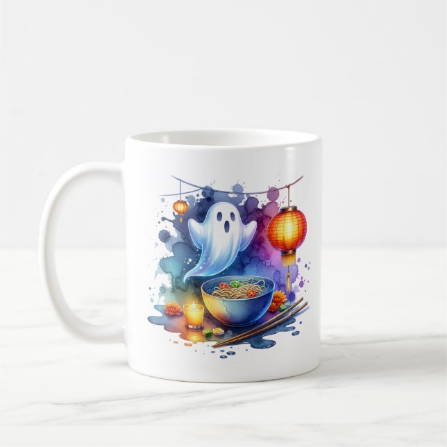 Mug Festival des fantômes affamés à l'aquarelle (Gauche)