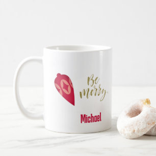 Mug Festive Berry Color Ornament Be Joyeux