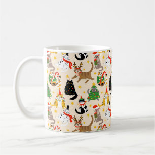 Mug Festive Chats Motif de Noël