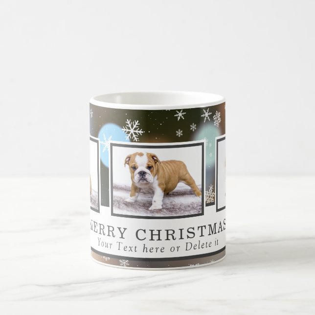 Mug Festive Chien animal de compagnie photo Collage Sn (Centre)