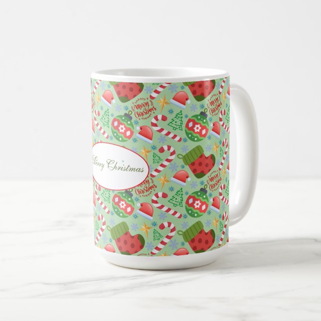 Mug Festive Christmas Decorations, Cute Holiday (Devant droit)