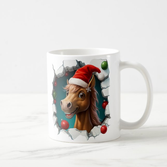 Mug Festive Christmas Featuring Cheerful Horse Design (Droite)