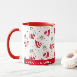 Mug festive de gâteau de Noël