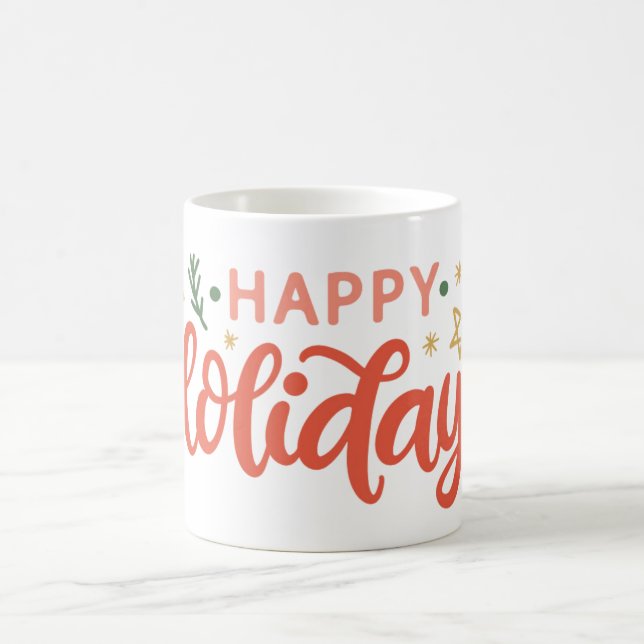 Mug Festive Happy Holidays Design (Centre)