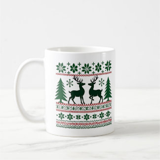 Mug Festive Nordic Reindeer Motif Noël Homme