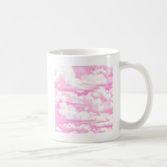 Mug Festive Pastel nuages heureux rose (Droite)