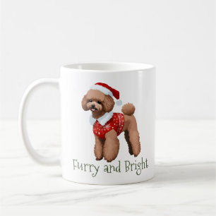 Mug Festive Poodle Furry et brillant