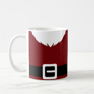 Mug Festive Santa Claus Red Suit Jacket and Belt
