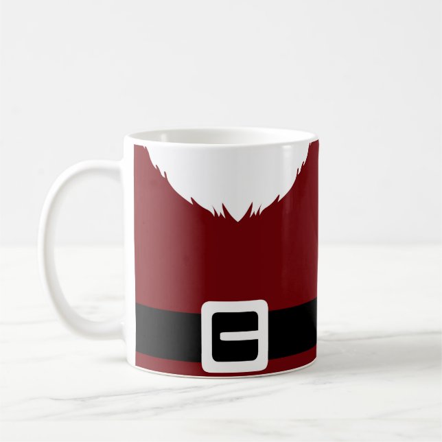 Mug Festive Santa Claus Red Suit Jacket and Belt (Gauche)
