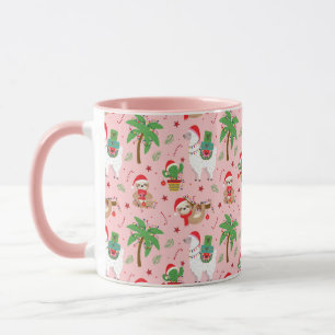 Mug Festive Sloths and Llamas Motif de vacances