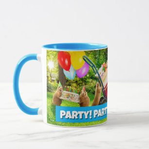 Mug Fête d'anniversaire de chien de prairie