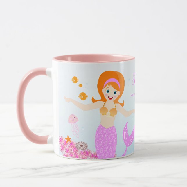 Mug Fête d'anniversaire de la Sirène et de ses amis (Gauche)