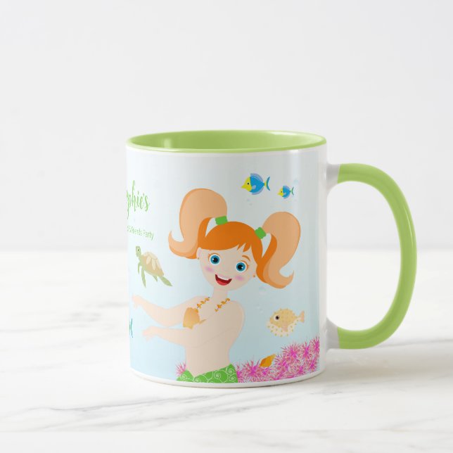 Mug Fête d'anniversaire de la Sirène et de ses amis (Droite)