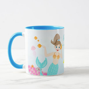 Mug Fête d'anniversaire de la Sirène et de ses amis