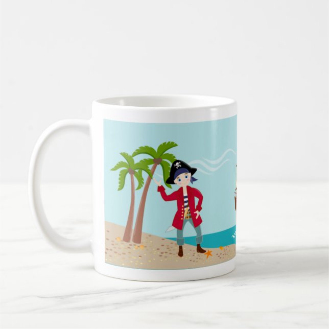 Mug Fête d'anniversaire d'enfant de pirate (Gauche)
