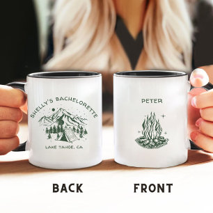 Mug Fête de Bachelorette Simple Moderne de Camping 