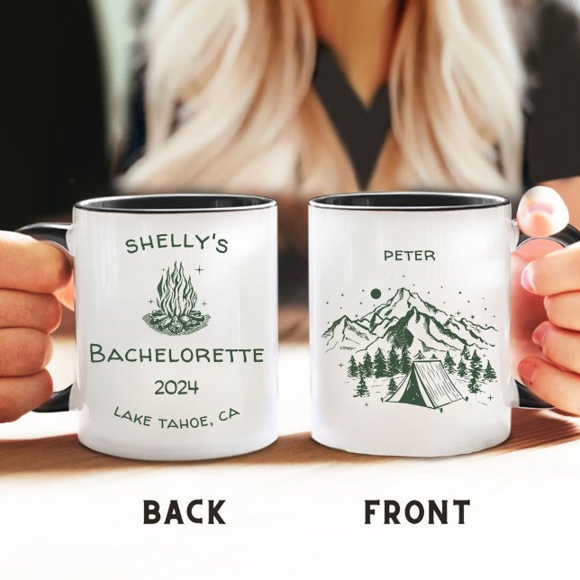 Mug Fête de Bachelorette Simple Moderne en Campagne (Créateur téléchargé)