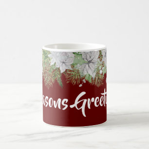 Mug Fête de la Garniture White Poinsettia