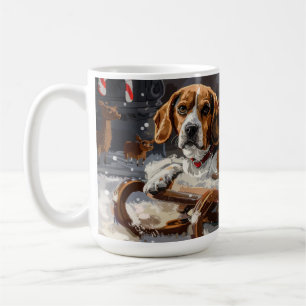 Mug Fête de Noël du chien beagle