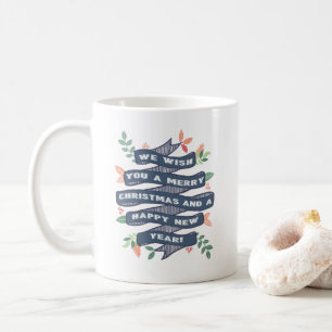 Mug Fête de Noël Floral Whimsical