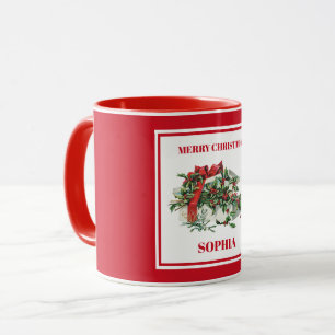 Mug Fête de Noël personnalisée Vintage cadeau de Noël